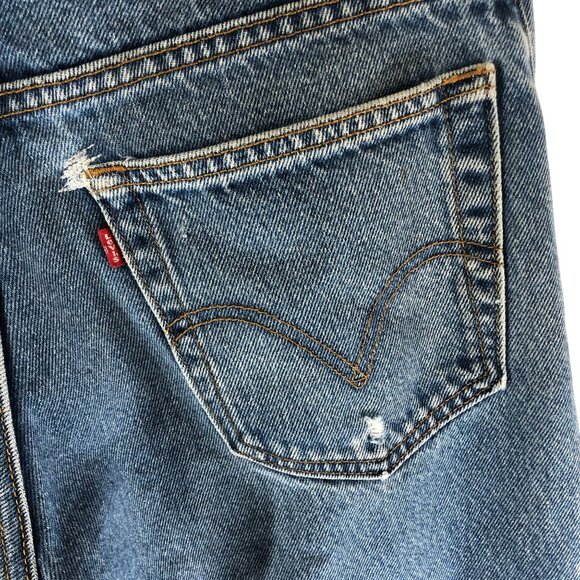 Levis Mens Jeans 517 Bootcut Distressed Grunge 34x30 - Picture 6 of 11